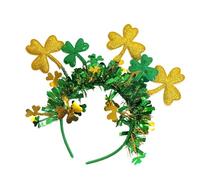 Patrick's Day Cloverleaf Headbands | Shamrock Hairband,Green St. Irish Carnival Costume Accessories With Bowler Hat For Women Girls