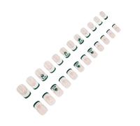 Patrick's Day Press On Nails Green Shamrock Stick On Nails Full Covers False Nails Set Manicura para los amantes de las vacaciones