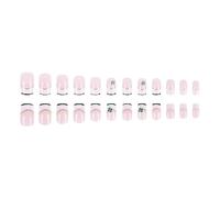 Patrick's Day Press On Nails Square Green Shamrock Falsa Nails Set 24pcs Stick En Manicure Art Accessories 24 Piezas Ropa Fácil Desgaste