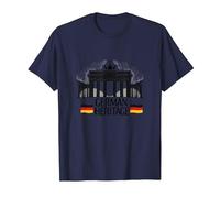 Patrimonio Alemán Puerta de Brandeburgo Orgullo de Berlín Patri Camiseta, Hombre, Azul Marino, 3XL