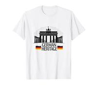 Patrimonio Alemán Puerta de Brandeburgo Orgullo de Berlín Patri Camiseta, Hombre, Blanco, XXL