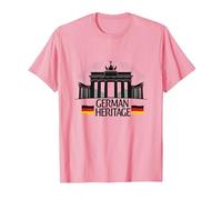 Patrimonio Alemán Puerta de Brandeburgo Orgullo de Berlín Patri Camiseta, Hombre, Rosado, L