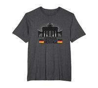 Patrimonio Alemán Puerta de Brandeburgo Orgullo de Berlín Patri Camiseta, Hombre Tallas Grandes, Jaspeado Oscuro, 5X Alto