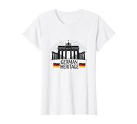 Patrimonio Alemán Puerta de Brandeburgo Orgullo de Berlín Patri Camiseta, Mujer, Blanco, S