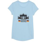 Patrimonio Alemán Puerta de Brandeburgo Orgullo de Berlín Patri Camiseta, Niñas, Azul Bebé, Grande