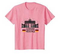 Patrimonio Alemán Puerta de Brandeburgo Orgullo de Berlín Patri Camiseta, Niños, Rosado, 12 años