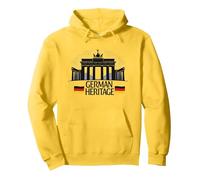 Patrimonio Alemán Puerta de Brandeburgo Orgullo de Berlín Patri Sudadera con Capucha, Unisex para Adultos, Limón, XXL