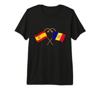 Patrimonio andorrano Bandera de España Bandera de Andorra Camiseta Premium