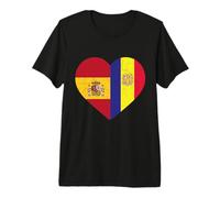 Patrimonio andorrano Bandera de España Bandera de Andorra Camiseta Premium