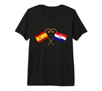 Patrimonio croata Bandera de España Bandera de Croacia Camiseta Premium