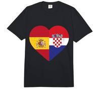Patrimonio croata Bandera de España Bandera de Croacia Comfort Colors Adult Heavyweight T-Shirt