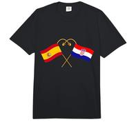 Patrimonio croata Bandera de España Bandera de Croacia Comfort Colors Adult Heavyweight T-Shirt