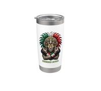 Patrimonio de guerrero antiguo del orgullo del boxeo mexicano Vaso térmico de acero inoxidable de doble pared