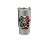 Patrimonio de guerrero antiguo del orgullo del boxeo mexicano Vaso térmico de acero inoxidable de doble pared