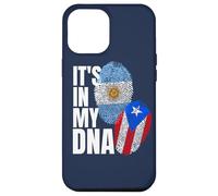 Patrimonio de la bandera de ADN de Argentina y Puerto Rico Carcasa para iPhone 12 Pro Max