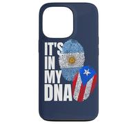 Patrimonio de la bandera de ADN de Argentina y Puerto Rico Carcasa para iPhone 13 Pro