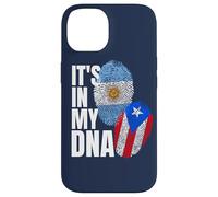 Patrimonio de la bandera de ADN de Argentina y Puerto Rico Carcasa para iPhone 14