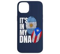 Patrimonio de la bandera de ADN de Argentina y Puerto Rico Carcasa para iPhone 14 Plus
