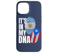 Patrimonio de la bandera de ADN de Argentina y Puerto Rico Carcasa para iPhone 15