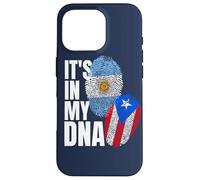 Patrimonio de la bandera de ADN de Argentina y Puerto Rico Carcasa para iPhone 16 Pro