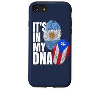 Patrimonio de la bandera de ADN de Argentina y Puerto Rico Carcasa para iPhone SE (2020) / 7 / 8