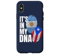 Patrimonio de la bandera de ADN de Argentina y Puerto Rico Carcasa para iPhone X/XS