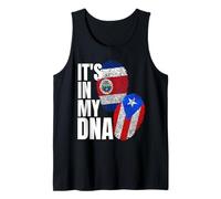 Patrimonio de la Bandera de ADN de Costa Rica y Puerto Rico Camiseta sin Mangas