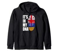 Patrimonio de la Bandera de ADN de Mezcla Georgiana y Armenia Sudadera con Capucha