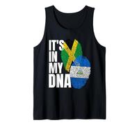 Patrimonio del ADN de la Bandera de Nicaragua y Jamaica Mezcla Camiseta sin Mangas