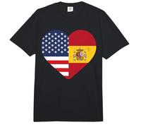 Patrimonio Estadounidense Bandera española Bandera América Comfort Colors Adult Heavyweight T-Shirt