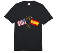 Patrimonio Estadounidense Bandera española Bandera América Comfort Colors Adult Heavyweight T-Shirt