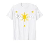 Patrimonio Filipino del Área de la Bahía Sun & Stars, Filipino Camiseta gráfica económica, Hombre, Blanco, L