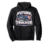 Patriot Future Trucker Niño Hijo Niño Camionero Conductor Americano Sudadera con Capucha