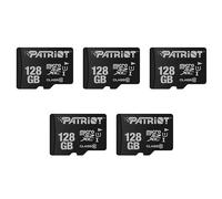 Patriot Memory Tarjeta de Memoria Flash MicroSD de la Serie LX de 128GB - PSF128GMDC10 - Paquete de 5 Piezas