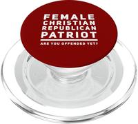 Patriota Republicana Cristiana ofendida Pero política PopSockets PopGrip para MagSafe
