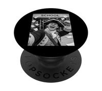 Patriota Último Día De Escuela Vacaciones De Verano Divertido Meme Selfie PopSockets PopGrip Adhesivo