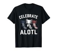 Patriotic 4th of July Axolotl USA Flag Celebration Axolotls Camiseta