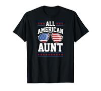 Patriotic All-American Aunt USA 4 of July American Flag Camiseta