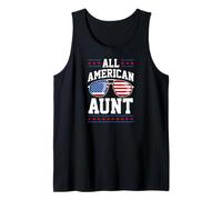 Patriotic All-American Aunt USA 4 of July American Flag Camiseta sin Mangas