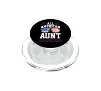 Patriotic All-American Aunt USA 4 of July American Flag PopSockets PopGrip para MagSafe