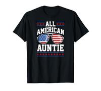Patriotic All-American Auntie USA 4 de Julio Bandera Estadounidense Camiseta
