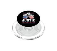 Patriotic All-American Auntie USA 4 de Julio Bandera Estadounidense PopSockets PopGrip para MagSafe