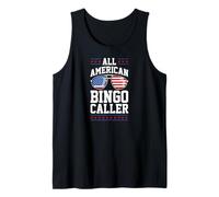 Patriotic All American Bingo Caller USA 4 de julio American Camiseta sin Mangas
