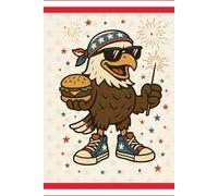 Patriotic American Eagle Notebook: Funny USA Journal Featuring a Bald Eagle with Sunglasses and Flag Swag - Perfect for 4th of July, Memorial Day, Veterans Day, or American Pride Gifts