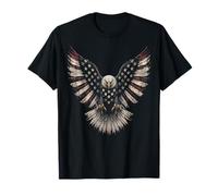 Patriotic American Flag Bald Eagle USA Pride 4th of July Camiseta