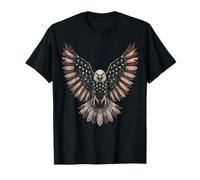 Patriotic American Flag Bald Eagle USA Pride 4th of July Camiseta