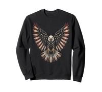 Patriotic American Flag Bald Eagle USA Pride 4th of July Sudadera