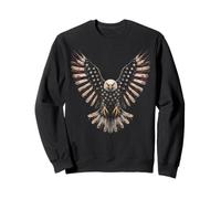 Patriotic American Flag Bald Eagle USA Pride 4th of July Sudadera