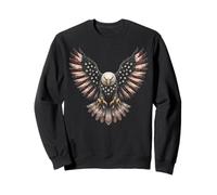 Patriotic American Flag Bald Eagle USA Pride 4th of July Sudadera