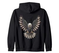 Patriotic American Flag Bald Eagle USA Pride 4th of July Sudadera con Capucha